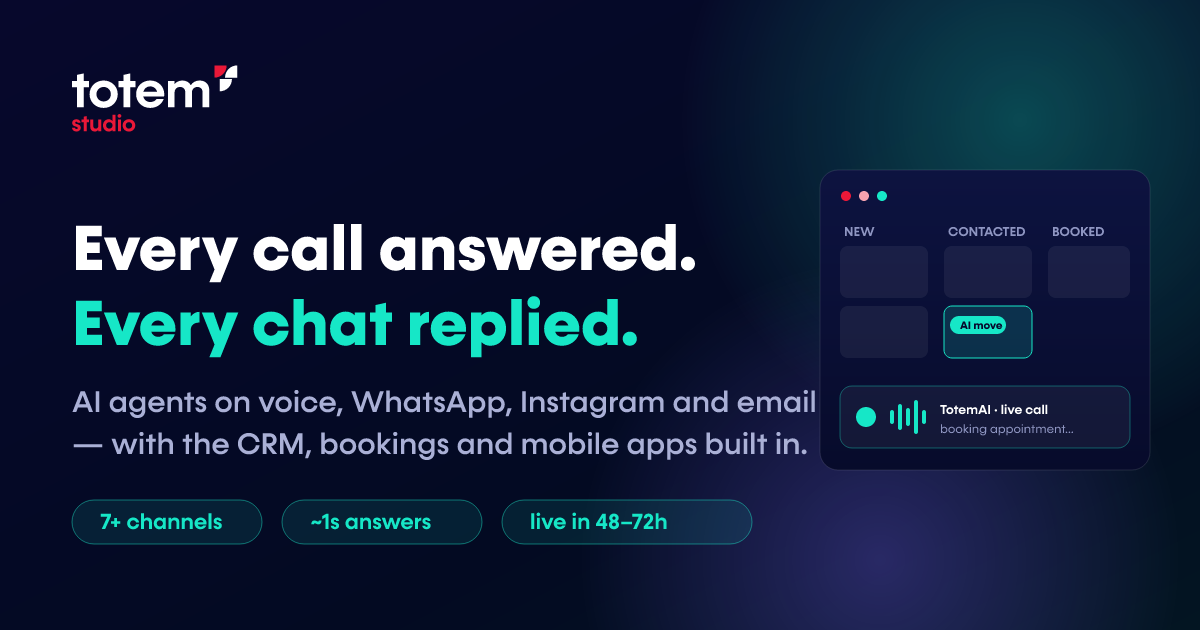 Totem Studio | AI Agents for Calls & WhatsApp + Built-in CRM